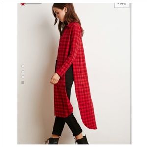 ISO forever 21 side slit flannel